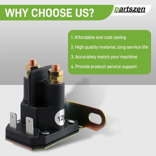 Miniatura 6 de GY22476 AUC15346 Solenoide de Arranque 12V para Tractor John Deere Z225 Z235 Z245 Z255 Z335E Z335M Z345M Z345R D100 D105 D110 D120 D125 D130 D140