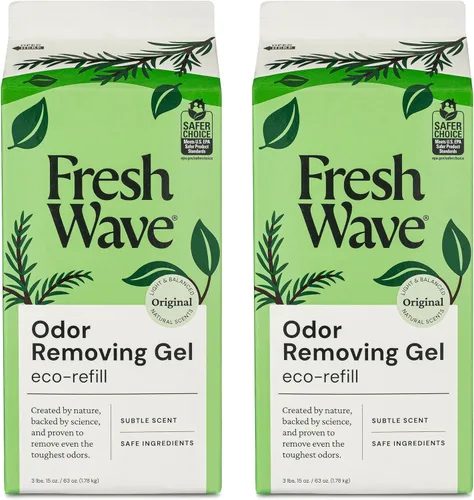 Miniatura 23 de Fresh Wave Gel eliminador de olores, 7 onzas, paquete de 3 absorbentes de olores para el hogar, alivio de olores más seguro, eliminador de olores