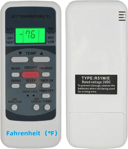 Mando a distancia de repuesto compatible con MrCool Midea Aire acondicionado remoto RG51F/EU1 RG51F1/EU1 RG51F3/EU1