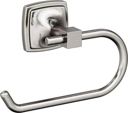 Amerock BH36091G10 | Soporte de papel higiénico de poste único de níquel cepillado | Soporte de papel higiénico de 179 mm (7-1/16 pulg.) de largo |
