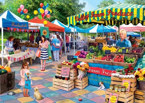 Miniatura 9 de MasterPieces - Rompecabezas de 500 piezas, brilla en la oscuridad, imágenes ocultas, Corner Market, diversión para adultos, familia, niños, 15" x 21