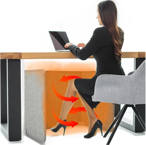 WHISPERHEAT Calentador para debajo del escritorio, silencioso y energéticamente eficiente, calentador personal debajo del escritorio para piernas y