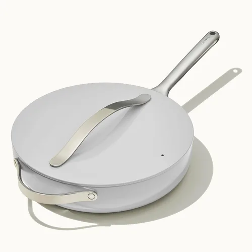 Miniatura 9 de Caraway Sartén Salteadora Antiadherente de Cerámica con Tapa (4.5 cuartos de galón, 11.8 pulgadas), no tóxica, sin PTFE ni PFOA, apta para horno