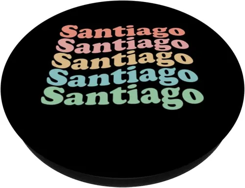 Miniatura 2 de Vintage 70's Chile Hippie City - Retro Santiago PopSockets Swappable PopGrip