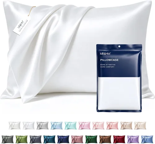 Miniatura 17 de MR&HM - Funda de almohada de satén 16- verde floral