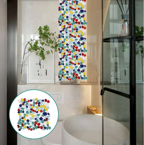 Miniatura 2 de Azulejos de mosaico de cerámica para manualidades a granel, azulejos de mosaico verde de varios tamaños y formas, azulejos de porcelana rotos