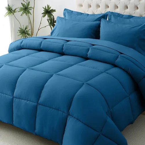 Miniatura 77 de JOLLYVOGUE Juego de edredón individual XL, cama ultrasuave en una bolsa, tamaño individual XL, 5 piezas, juego de ropa de cama certificado Oeko-TEX