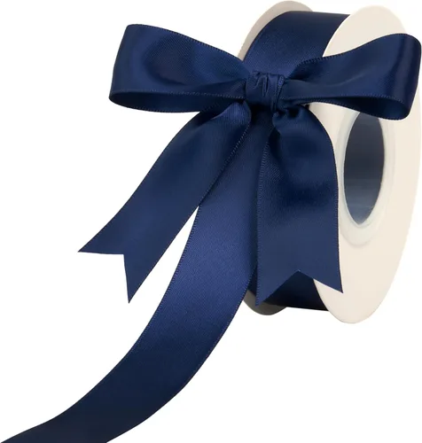 Miniatura 24 de Cinta de satén blanca de 1 pulgada de doble cara, 25 yardas para envoltura de regalos, ramo de novia, decoración de boda, decoración de fiesta