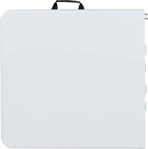 Miniatura 9 de Flash Furniture Mesa plegable de plástico blanco de granito biplegable ajustable de altura de 4 pies