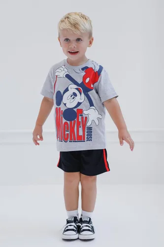 Miniatura 2 de Disney- Camisa de manga corta y pantalones cortos de malla de Mickey Mouse