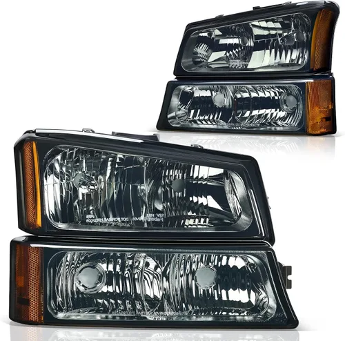 Miniatura 10 de DWVO Conjunto de faros delanteros compatible con Chevy Silverado Avalanche 1500 1500HD 2500 2500HD 3500 Faro 2007 Silverado 1500 2500 3500 Carcasa