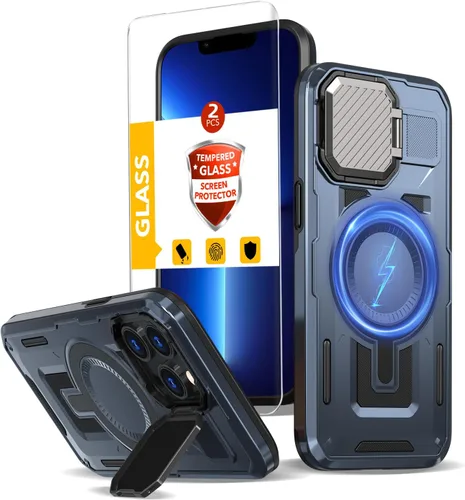 Miniatura 35 de Funda magnética para Google Pixel 9A compatible con cargador inalámbrico MagSafe, para Pixel 9A, funda de teléfono integrada de 360 °, con 2