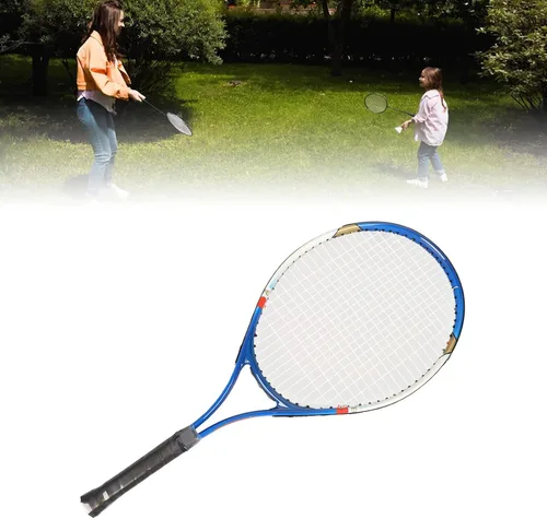 Miniatura 5 de RiToEasysports Raqueta de tenis para adultos, de aleación de aluminio de 27 pulgadas, ligera, para principiantes, jugadores intermedios