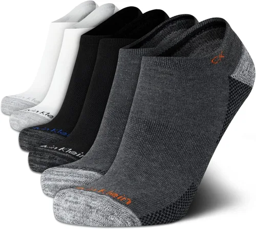 Miniatura 145 de Calvin Klein Calcetines para hombre, mezcla de algodón, acolchados, sin talla, forro de calcetines atléticos (6 unidades)