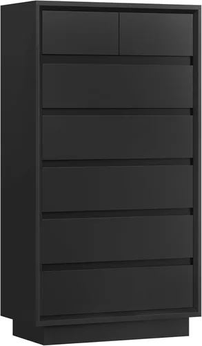 Miniatura 10 de TEENFON 55" Dresser for Bedroom with 6 Drawers, Dressers & Chests of Drawers with Curved Profile Design, 6 Drawer Dresser, Bedroom Dressers, Wood