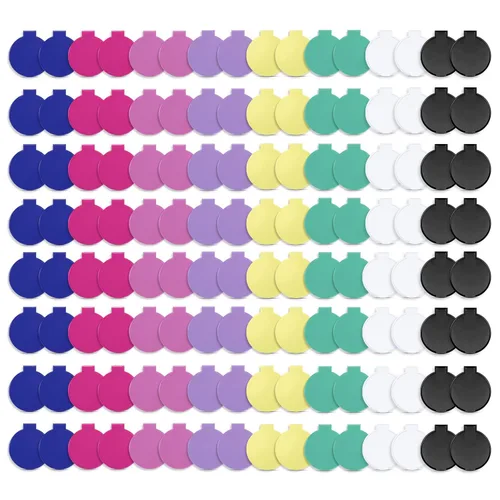 Miniatura 20 de Qislee Espejo compacto a granel, espejo de maquillaje redondo para bolso, juego de 12 (blanco)