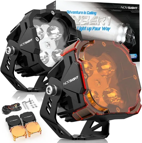 Miniatura 10 de NOVSIGHT Luces LED Pods Luces de Conducción - 2'' con 8 Modos de Luz 2 Tipos de Soportes, Impermeable Fuera de Carretera LED Light Pod