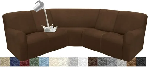 Miniatura 56 de Fundas impermeables de sofá reclinable modular para sofás reclinables, lavable en forma de L, para perros, fundas elásticas para sofá reclinable
