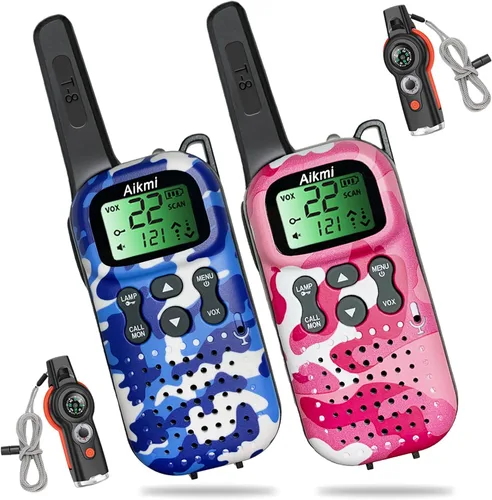 Miniatura 9 de Juguetes para niños Walkie Talkies para niños de 5, 6, 7, 8 años, juego de simulación, policía, militar, caza de espías, campamento, juguetes al Azul