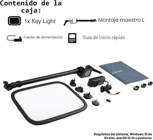 Miniatura 8 de Elgato Key Light - Luz de estudio profesional de 2800 lúmenes con abrazadera de escritorio para streaming, grabación y videoconferencia, temperatura