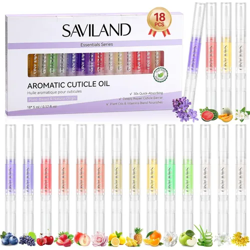 Miniatura 15 de SAVILAND Pluma de aceite natural para cutículas: 6 piezas de aceite revitalizante para uñas con vitamina E, repara cutículas durante la noche
