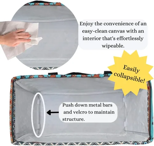 Miniatura 4 de NGIL Bolsa de comestibles reutilizable extra grande plegable de gran tamaño para comestibles, almacenamiento, picnic, playa, Bronco-negro occidental