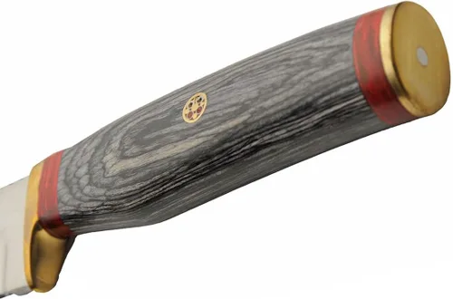 Miniatura 3 de SZCO Full Tang Upsweep - Cuchillo de caza de 7.25 pulgadas, cuchillo negro para exteriores con hoja de acero inoxidable, mango de madera y funda