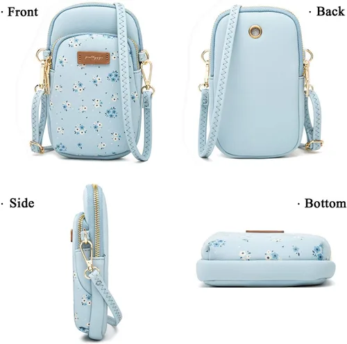 Miniatura 2 de Techcircle Small Crossbody Purse for Girls, PU Leather Cell Phone Wallet Shoulder Bag with Removable Strap