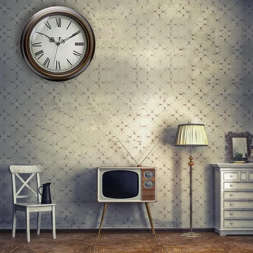Miniatura 5 de Plumeet Reloj de pared de metal grande, 13 pulgadas, sin tictac, clásico, retro, silencioso, de hierro, decorativo, cocina, sala de estar, Marrón