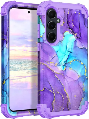 Miniatura 64 de Hocase Funda para Galaxy A37 5G, protección resistente a prueba de golpes, parachoques de goma de silicona suave+funda protectora híbrida
