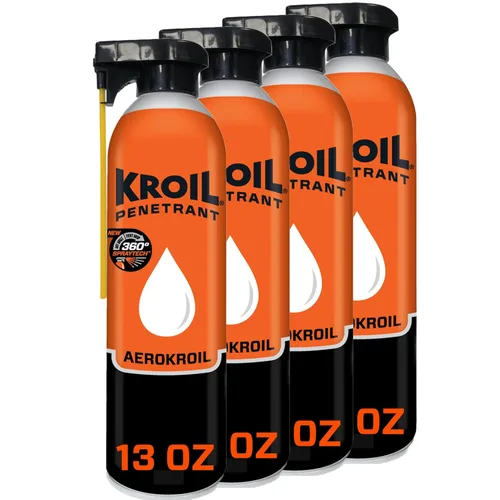 Miniatura 9 de Kroil Aerokroil Penetrant - Lubricante penetrante de óxido - Aceite inhibidor de la corrosión para cadenas, bisagras y piezas metálicas pegadas, uso