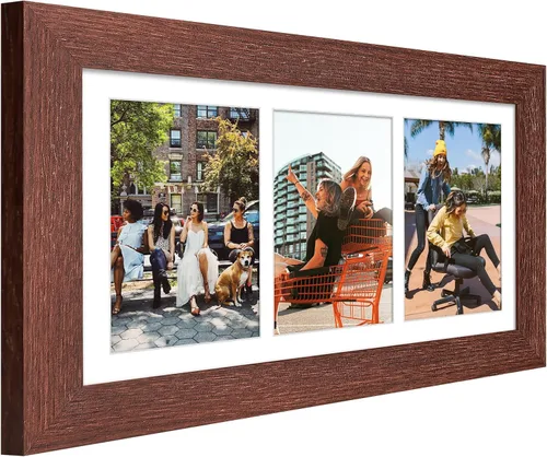 Miniatura 119 de Marcos de Fotos Collage de 13.5X15.5 con 7 Aberturas para Fotos de 4X6, Marco de Fotos Múltiples con Paspartú para Decoración de Pared, Grano