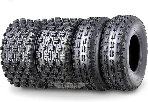 WANDA (Juego de 4) Neumáticos deportivos ATV 22 x 7–11 delanteros y 22 x 10–9 traseros GNCC (Gran Carrera Nacional de Cross Country) Neumáticos