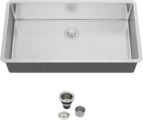 Miniatura 41 de Fregadero de Montaje Bajo de 13 Pulgadas - Beslend 13”x15”x9” Fregadero de Cocina de Acero Inoxidable de Montaje Bajo Calibre 16 Fregadero de Cocina