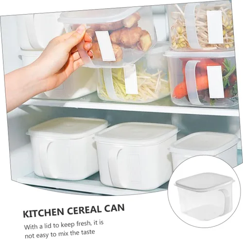 Miniatura 7 de 2 recipientes herméticos para almacenamiento de alimentos con tapas, contenedores de plástico transparente para cocina y refrigerador, ideal