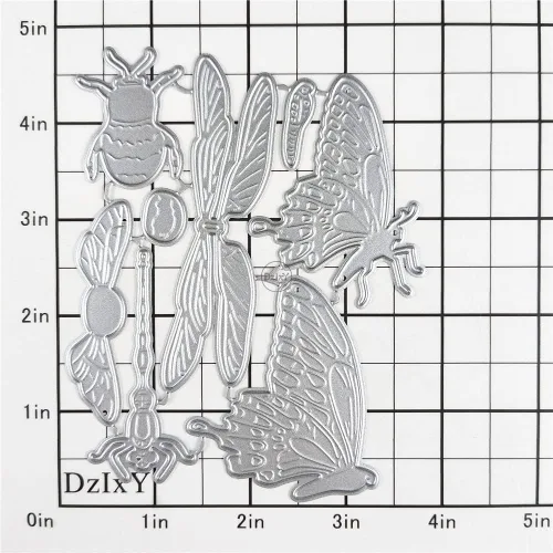 Miniatura 2 de DzIxY Lindas matrices de corte de metal de mariposa de insectos para hacer tarjetas, juegos de troqueles de papel para grabar, álbum, plantillas
