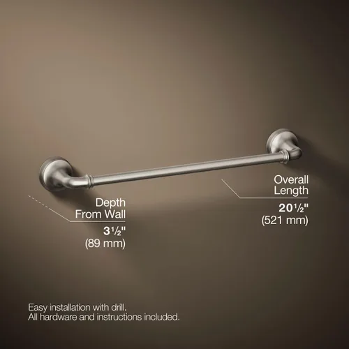 Miniatura 2 de Kohler 27383-BN Bellera® Toallero de 18 pulgadas, níquel cepillado vibrante