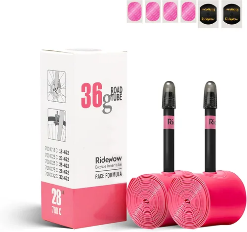 Miniatura 24 de Ridenow 2-Pack Bike Inner Tube for 700/18C-28C, 700/18C-32C,700/28C-38C with 45/65/85 mm Metal &TPU Presta Valves for Road Bikes, Super Light