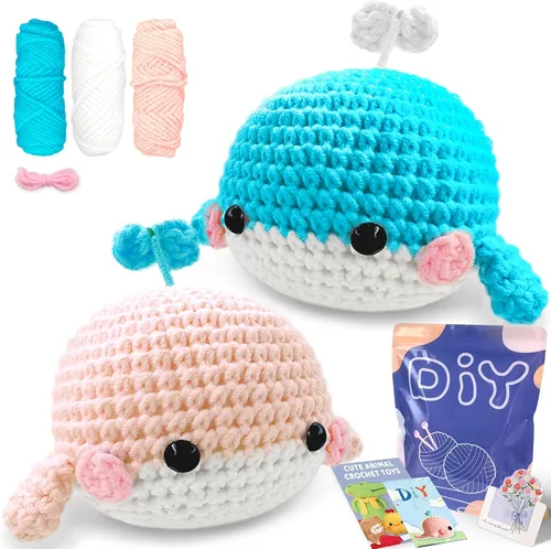 Miniatura 12 de YAMAXIN Kit de Ganchillo para Principiantes Adultos – 4PCS Kit de Inicio de Amigurumi de Animales de Ganchillo con Hilo, Ganchos, Herramientas