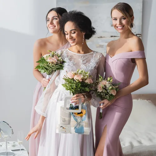 Miniatura 7 de Zwish 6 bolsas de regalo transparentes con asa de 8.5 x 8.1 x 4.1 pulgadas, bolsas de regalo transparentes a granel para recuerdos de fiesta, boda