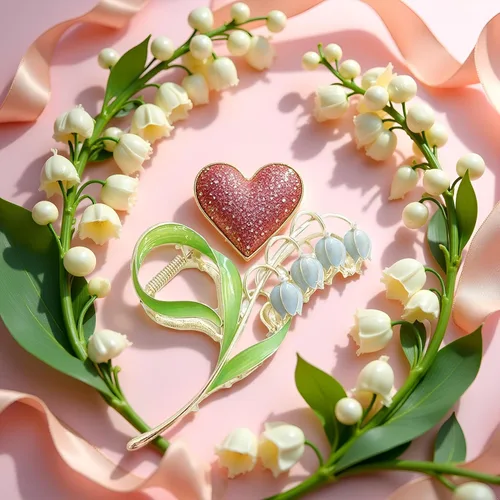 Miniatura 3 de Lily of the Valley - Accesorios para el cabello con flores, horquillas de metal, pinzas para cabello grueso y fino
