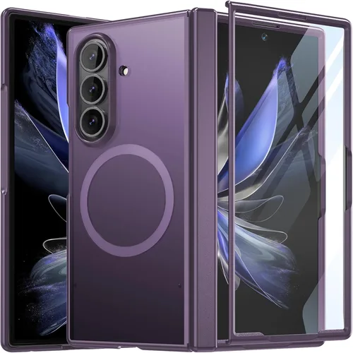 Miniatura 33 de WRJ Funda magnética para Samsung Galaxy Z Fold 7, [protector de pantalla integrado] [compatible con Magsafe], protección de bisagra de cuerpo