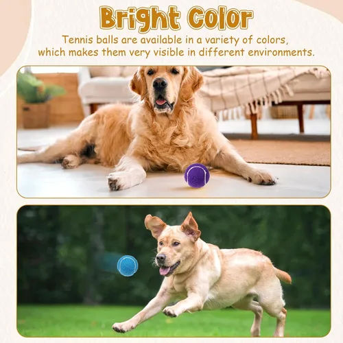 Miniatura 6 de Giantree Paquete de 20 mini pelotas de tenis para perros, pelotas de tenis pequeñas de entrenamiento de 2 pulgadas, pelota interactiva para perros