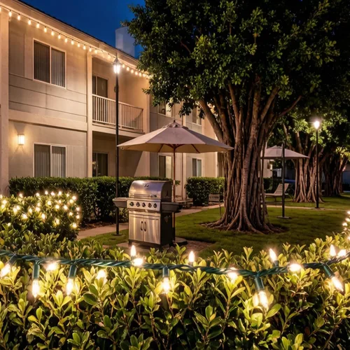 Miniatura 3 de Guirnalda de 100 Luces LED Blanco Cálido de Cable Verde para Navidad, con Certificación UL y Cadena de Iluminación Decorativa Comercial de 35 Pies