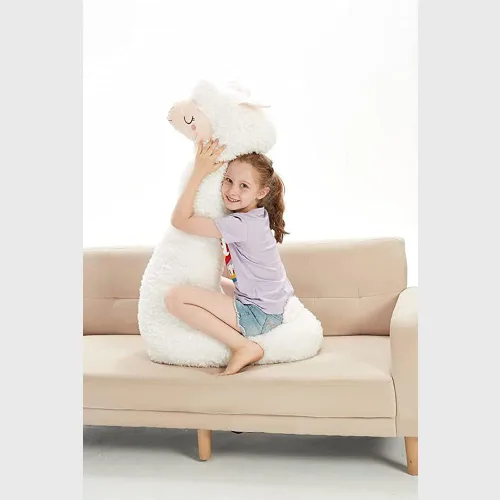 Miniatura 2 de Almohada de felpa de alpaca llama, almohada gigante de felpa de alpaca de 39 pulgadas, para esposa, niña, novia, cumpleaños, San Valentín, regalo