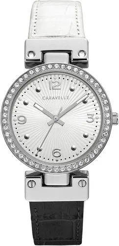 Miniatura 2 de Caravelle Dress Reloj de cuarzo para mujer acero inoxidable con correa de cuero de dos tonos bicolor modelo 43L208