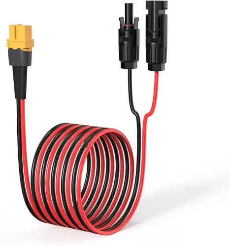 Miniatura 11 de ELFCULB Cable solar XT60 de 10 AWG, 10 pies, 2, 10, 25, 35, 50, 75, 100 pies, cable de extensión XT60, conector de panel solar a conector XT60