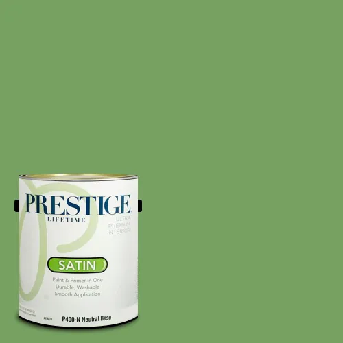 Miniatura 11 de Prestige Paints - Pintura exterior e imprimación en uno, 1 galón, plano, compatibilidad comparable con el color menta «Whipped Mint» de Behr