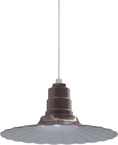 Miniatura 72 de Steel Lighting Co. Colgante Eagle Rock Lámpara montada en el techo Onda radial de 16 pulgadas vástago de 12 pulgadas Acero resistente