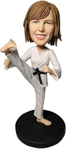 Miniatura 17 de Figura personalizada de Bobble-Heads Muñeca, Taekwondo 6th Dan Man Custom Bobble Head, Figuras de Cabeza Bobble Hecho a mano, Escultura